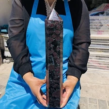 8LB Natural  Crystal Garnet Firework Column Reiki healing