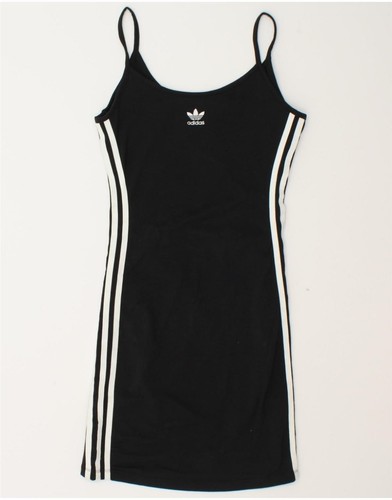 ADIDAS Womens Sleeveless Tennis Dress UK 6 XS Black Cotton T203