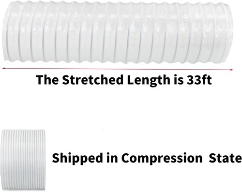 6-inch Dust Collection Hose 33-feet Clear PVC Heavy-Duty Flex Dust Hose - Picture 5 of 8