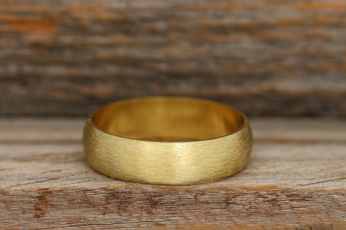 Banda de Latón Cepillado, Anillo de Latón Puro, Medio Redondo Unisex Hombres Mujeres Joyería Regalo - Imagen 7 de 7