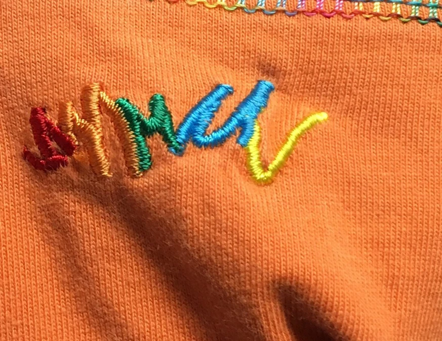 Camiseta Coogi Vintage Talla XL Para Hombre Naranja Geométrica Manga Larga Y2K Foto 4 de 4