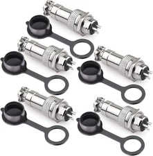 GX12 3 Pins Panel Metal Mount Circular Metal Aviation Connector Adapter Male Fem