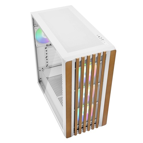 Rebel C70G RGB Weiß ATX PC Gehäuse - Afbeelding 4 van 6