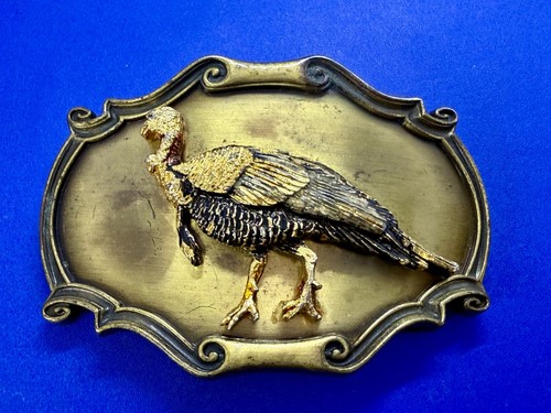 Turkey Pheasant Grouse Quail Bird Hunting Vintage 1978 Raintree Belt Buckle - Picture 2 of 21