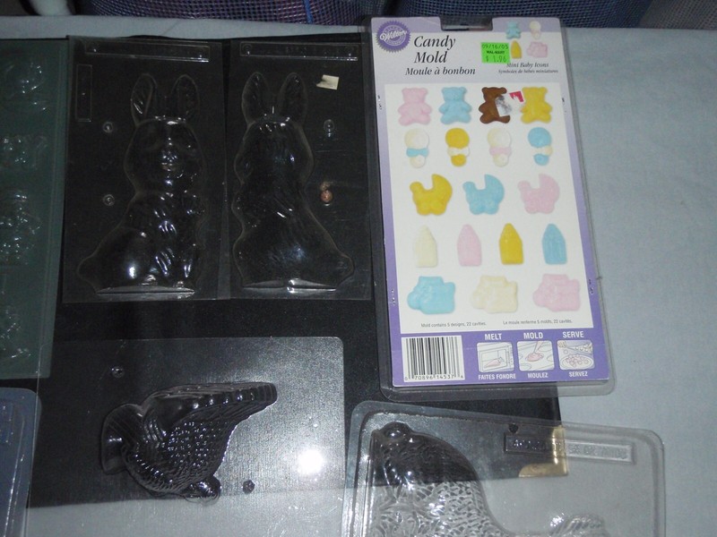 Wilton Candy Molds, Turkey, Ducks, Leaves Flowers Cars Bunny Chocolate Lot 14 b1