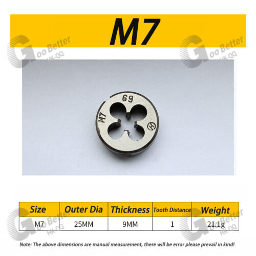 Bearing steel Circular Die M3/M4/M5/M6/M7/M8/M9/M10/M12/M14 to M30 - Top Quality - Picture 10 of 24