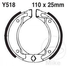 EBC Zapatas De Freno con Muelle Y518G 110x25mm para Yamaha Dt 50 Pw 80 Sr 125 Cy