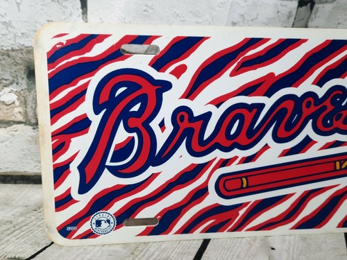 Vintage (Rare) Atlanta Braves Plastic License Plate. Licensed Products. - Picture 2 of 5