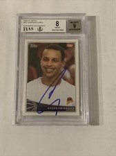 Stephen Curry Signed 2009-10 Topps Basketball Rookie Card #321 BGS 8/9 Auto LOA Stephen Curry Signed 2009-10 Topps Basketball Rookie Card #321 BGS 8/9 Auto LOA