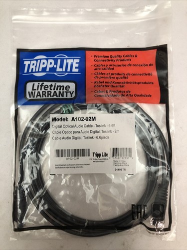 Tripp Lite Toslink A102-02M Digitales optisches Audiokabel - 6 Fuß Neu - Bild 1 von 5