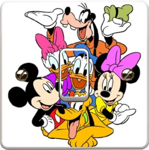 Calcomanía adhesiva de vinilo con interruptor de luz de película de personajes de Disney para dormitorio de niños #62
