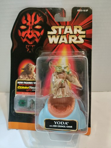 Hasbro Star Wars Episode One Commtech Yoda w/ Jedi Council Chair Action Figure