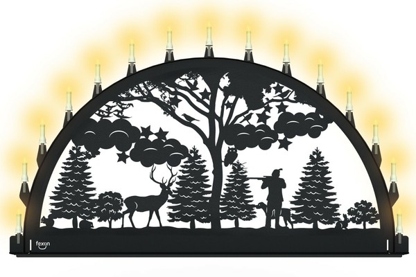 AußEn-Schwibbogen Lichterbogen 150Cm Erzgebirge JäGer Metall Xxl Rostfrei-image