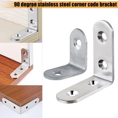 10pcs L Shape Right Angle Corner Brackets Stainless Steel For