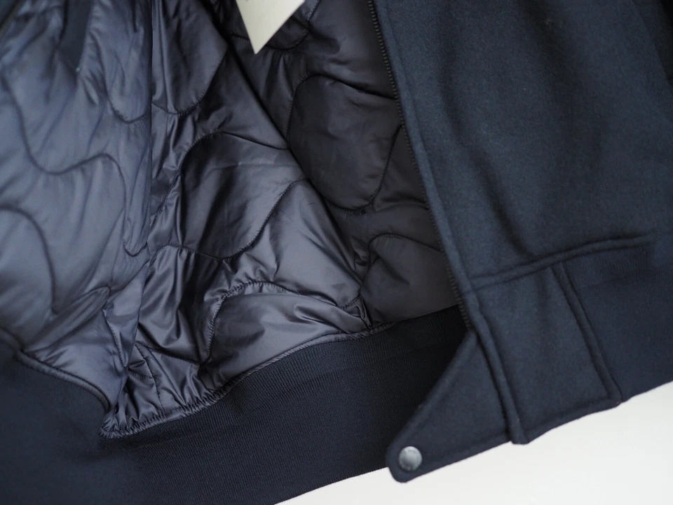 Engineered Garments NY Pufftech Bomber Navy Uniqlo Heattech Jacket Navy LARGE - Image 4 of 4