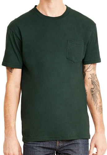 Mens T Shirts Next Level #3605 Pocket Tees  NEW  100% Cotton Good Fit .