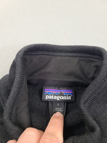 Patagonia Better Sweater Mens Large Black 1/4 Zip Outdoor Fleece - Picture 4 of 10