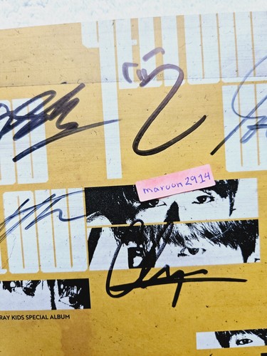 Álbum promocional firmado madera amarilla STRAY KIDS Cle 2 autografiado defectuoso [VENDEDOR DE EE. UU. - Imagen 16 de 24