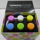 CORKCICLE Stoppers Set of 6 Colorful Reusable Interchangeable Bottle Stopper NEW