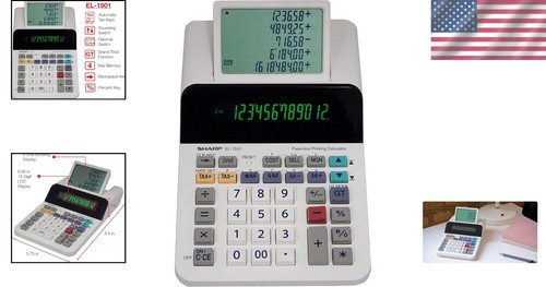 Compact Paperless Printing Calculator with 12-Digit Display for Business Use - Picture 2 of 10