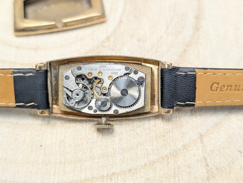 Mens vintage art deco westfield 7j 6as gf gold filled wrist watch mechanical - Imagen 10 de 12