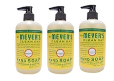 3 ~ Mrs Meyer's Clean Day Honeysuckle Hand Soap W/Olive Oil & Aloe Vera 12.5 oz