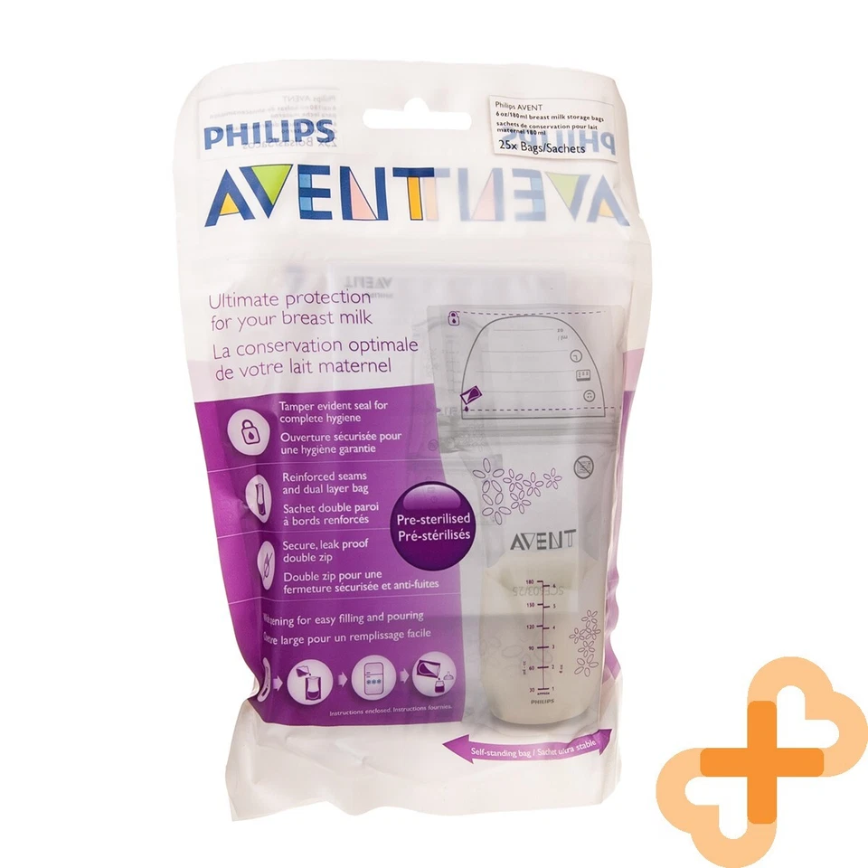 Philips AVENT Brust Milch Aufbewahrung Beutel 25 Stück X 180 ML Pre-sterilised - Bild 4 von 4