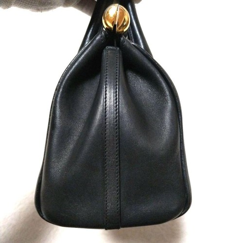 Valentino Garavani Handbag Tote Bag Purse Leather Black Authentic - Picture 6 of 20