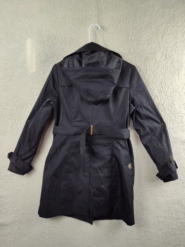 Roz Ali Women Jacket Small Black 100%Polyester Double Breasted Belted Blazer Fit - Picture 10 of 18