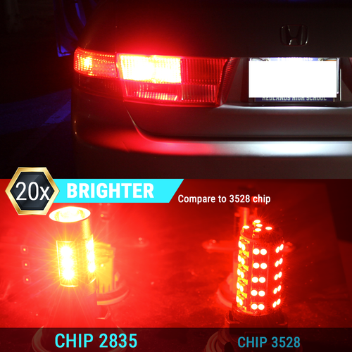 7443 7440 7444 rojo 50W LEDs freno trasero parada estacionamiento bombillas alta potencia - Imagen 3 de 10