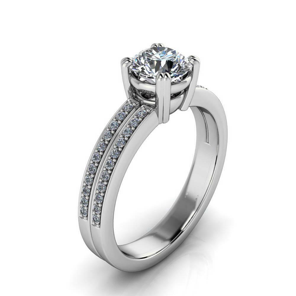 1.45 Ct Round Cut VVS1 Diamond 14k White Gold Finish Engagement Anniversary Ring imitowana sprzedaż