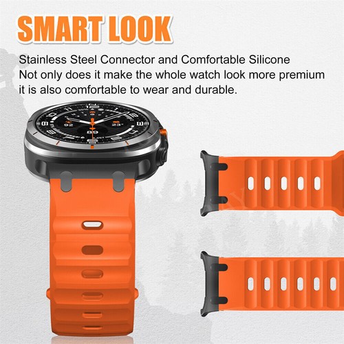 Sport Silikon Metall Stecker Armband Band für Samsung Galaxy Watch Ultra 47mm - Bild 5 von 44