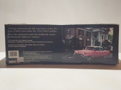MRC Elvis Presley Pink 1955 Cadillac Coupe Deville Graceland 1:18 Diecast Car - Picture 5 of 5