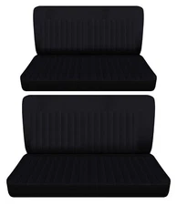 Fits 1950 Ford Custom 4 door sedan Front and Rear bench seat covers black
