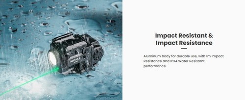 Nextorch WL22G Handgun Lamp - 650Lumens + Green Laser - Rail Mount - Picture 16 of 17