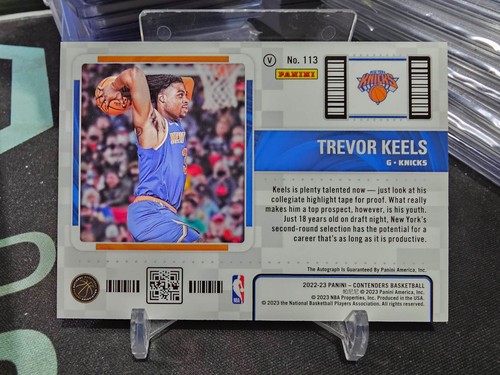 2022-23 Panini Contenders Trevor Keels Rookie Ticket Variation Auto #113! - Picture 4 of 4