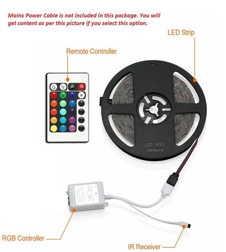RGB LED STRIP LIGHTS COLOUR CHANGING UNDER TV CABINET KITCHEN LIGHTING /Full Kit - Picture 12 of 13