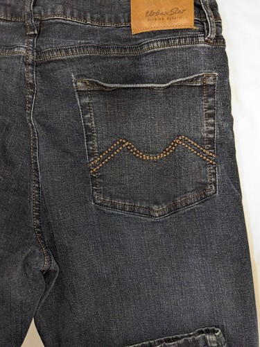Men's Urban Star Slim Fit Straight Leg Stretch Jeans Tag Size 36x30 Meas 37x29.5 - 第 8/10 張圖片
