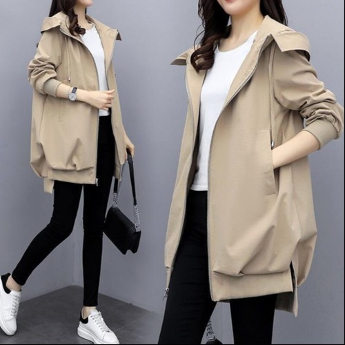 Women Parka Jacket Coat Hooded Long Sleeve Small Medium Large XL Size 6-16 New - Picture 29 of 30