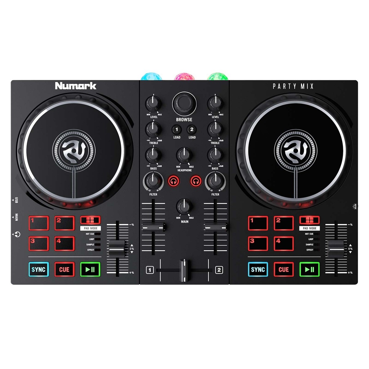 美品！Numark DJプレイヤー Numark Party Mix II Serato LE DJ Controller w Built In