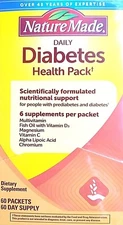 Nature Made Daily Diabetic Health Pack 60 Packets EXP 07/2026