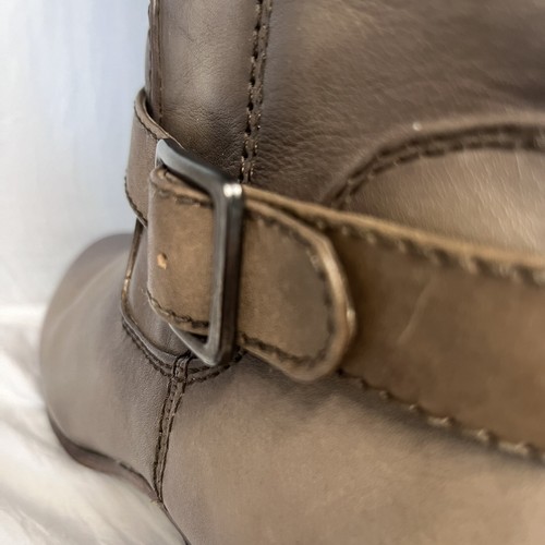 GB-GIANNI BINI Taupe WOMENS Leather knee high BOOTS SIZE 8M - Picture 5 of 11