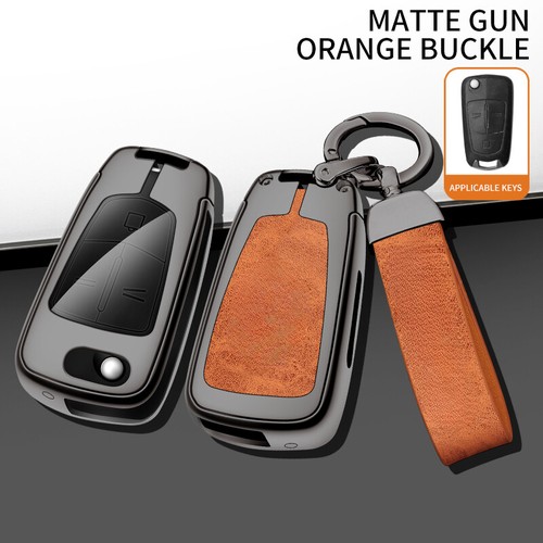 Genuine Leather Zinc Alloy Car Key Case For Chevrolet Chevy Captiva 2011-2018 - Picture 11 of 23