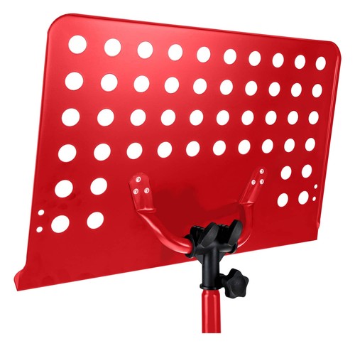 Professionel Pupitre Musicien Chef D Orchestre Trepied Hauteur Reglable Rouge - Photo 6/7