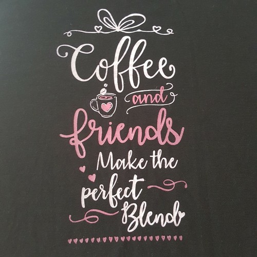 New Women Medium T-shirt Black "Coffee and Friends Make the Perfect Blend" Shirt - Picture 3 of 10