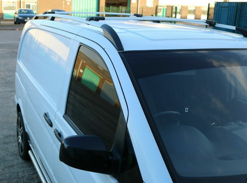 MERCEDES VITO VIANO W447 SWB 2003+21 ALUMINIUM ANTI THEFT ROOF RAILS + CROS BARS - Picture 4 of 5