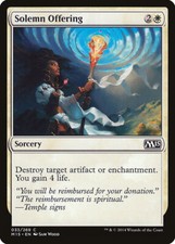 MTG Magic the Gathering Solemn Offering (33/298) Magic 2015 NM