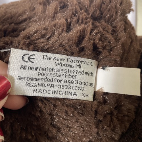 Seltener dunkelbrauner Fabrik Plüsch Vintage Affe 2001 16 Zoll Stofftier - Bild 7 von 8