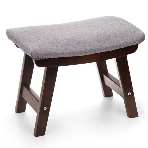 Foot Stool Small Footrest Ottoman with Wood Legs Sofa Tea Seat Stool with Pad