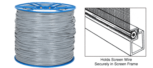 CRL SS135B 0,135" grau gezahnt Bildschirm Halter Spline Großpackung 15 Pfund Rolle - Bild 3 von 3
